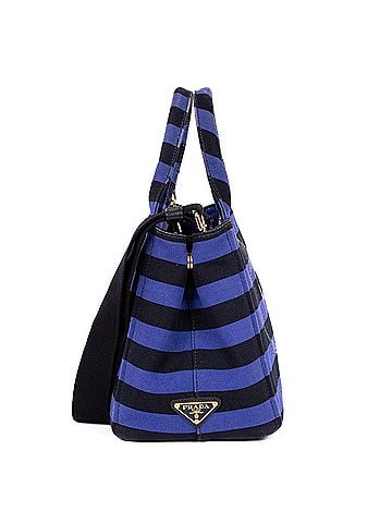 Prada Stripes Canapa Tote Small (view 2)