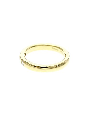 Tiffany & Co. Tiffany Stacking Band Ring 3P Diamond Yellow Gold (18K) Fashion Diamond Band Ring Gold (view 2)