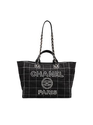 Chanel Medium Canvas Square Stitch Deauville Tote (view 1)
