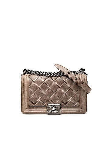 Chanel Old Medium Aged Calfskin Double Stitch Boy Flap (view 1)
