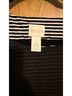 Chico's Stripes Black White Short Sleeve Blouse Size 1 - photo 3