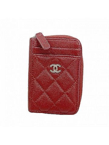 Chanel Chanel Matelassé Caviar Leather Wallet/Coin Case, Bordeaux, Women's (view 1)
