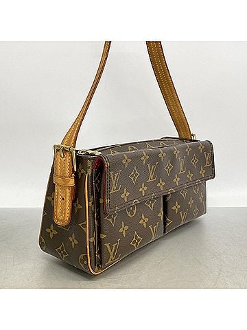 Louis Vuitton Louis Vuitton Monogram Vivacite MM Shoulder Bag M51164 Brown Women's (view 2)
