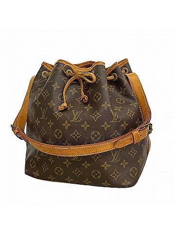 Louis Vuitton Louis Vuitton Monogram Petit Noé Shoulder Bag M42226 Brown Women's (view 1)