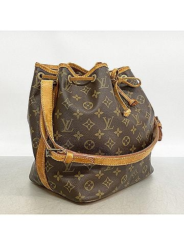 Louis Vuitton Louis Vuitton Monogram Petit Noé Shoulder Bag M42226 Brown Women's (view 2)