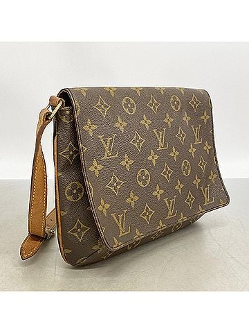 Louis Vuitton Louis Vuitton Monogram Musette Tango Short Strap Shoulder Bag M51257 Brown Women's (view 2)