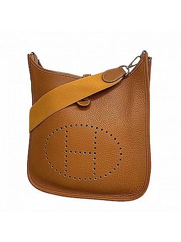 Hermès Hermes Evelyne 1 PM Shoulder Bag, Taurillon Clemence Leather, Gold, ?I Stamp, Women's (view 1)