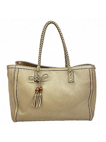 Gucci Gucci Bamboo Tote Bag 269945 Leather Gold Champagne Women's (view 1)
