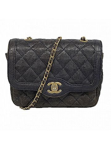 Chanel Chanel Matelassé Chain Shoulder Bag, Caviar Leather, Blue, Women's (view 1)