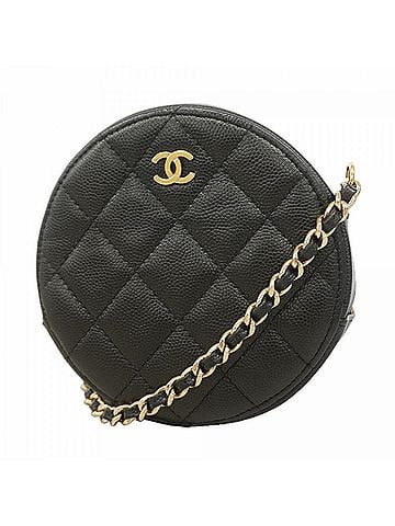 Chanel Chanel Matelassé Chain Shoulder Bag, Caviar Leather, Black, Women's (view 1)