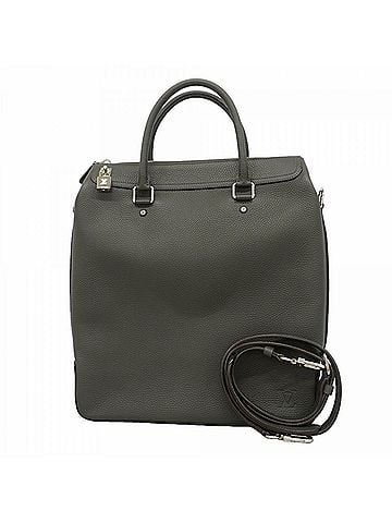 Louis Vuitton Louis Vuitton Tote Bag, Taurillon Leather, Greenwich, M94477, Gray, 2-way bag for men (view 1)