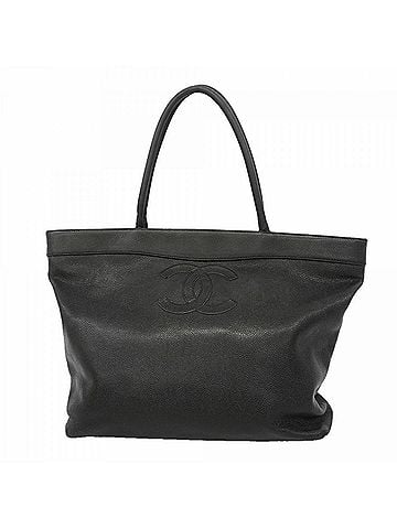 Chanel Chanel tote bag, caviar leather, black, women's. (view 1)