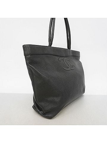Chanel Chanel tote bag, caviar leather, black, women's. (view 2)