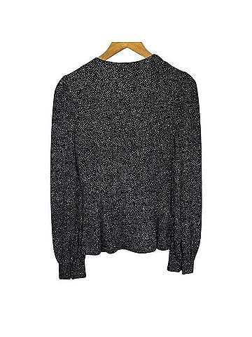 Jonathan Simkhai Twist Front Glitter top Long Sleeve Top (view 2)