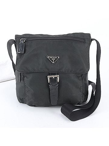Prada Prada Tessuto Nylon Triangle Logo Leather Shoulder Bag Messenger Business for Men (view 1)
