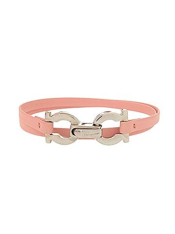 Salvatore Ferragamo Salvatore Ferragamo Double Strand Gancini Metal Leather Pink Bracelet 1709Salvatore (view 1)