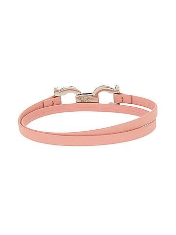 Salvatore Ferragamo Salvatore Ferragamo Double Strand Gancini Metal Leather Pink Bracelet 1709Salvatore (view 2)