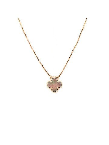 Van Cleef & Arpels Vintage Alhambra Pendant Necklace 18K Rose Gold and Grey Mother of Pearl (view 1)