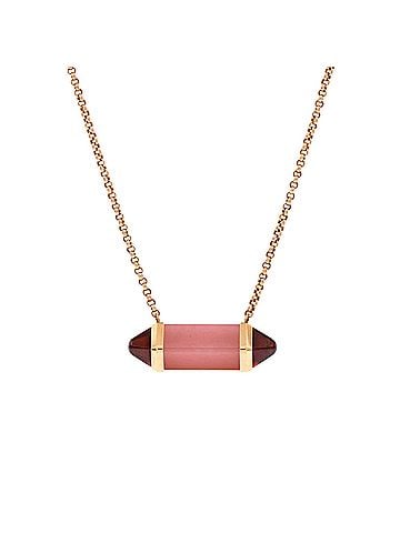 Cartier Les Berlingots de Cartier Pendant Necklace 18K Rose Gold with Pink Chalcedony and Garnets Medium (view 1)