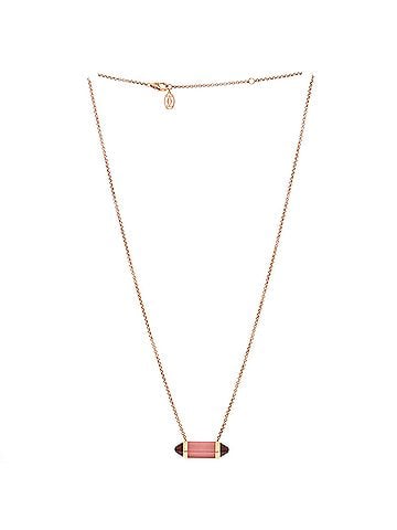 Cartier Les Berlingots de Cartier Pendant Necklace 18K Rose Gold with Pink Chalcedony and Garnets Medium (view 2)