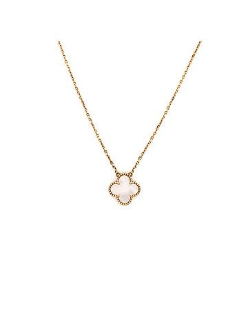 Van Cleef & Arpels Vintage Alhambra Pendant Necklace 18K Yellow Gold and Mother of Pearl (view 1)