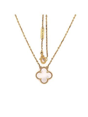 Van Cleef & Arpels Vintage Alhambra Pendant Necklace 18K Yellow Gold and Mother of Pearl (view 2)