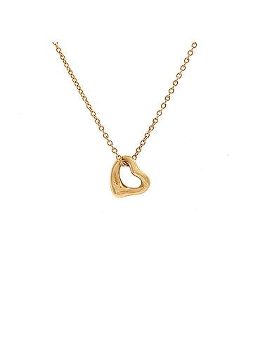 Tiffany & Co. Elsa Peretti Open Heart Pendant Necklace 18K Yellow Gold 7mm (view 1)