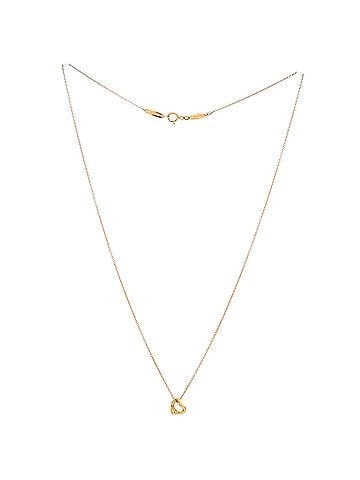 Tiffany & Co. Elsa Peretti Open Heart Pendant Necklace 18K Yellow Gold 7mm (view 2)