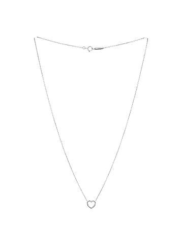 Tiffany & Co. Metro Open Heart Pendant Necklace 18K White Gold and Diamonds Mini (view 2)