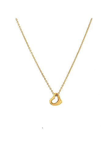 Tiffany & Co. Elsa Peretti Open Heart Pendant Necklace 18K Yellow Gold 7mm (view 1)