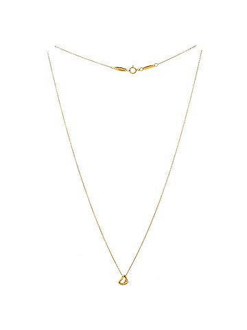 Tiffany & Co. Elsa Peretti Open Heart Pendant Necklace 18K Yellow Gold 7mm (view 2)