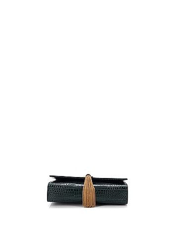 Saint Laurent Classic Monogram Tassel Crossbody Bag Crocodile Embossed Leather Medium (view 2)