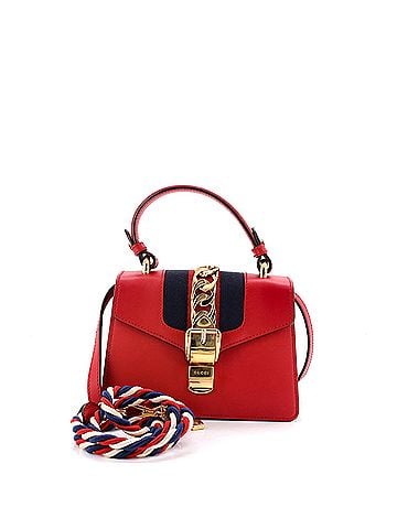 Gucci Sylvie Top Handle Bag Leather Mini (view 1)