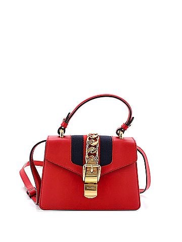 Gucci Sylvie Top Handle Bag Leather Mini (view 1)