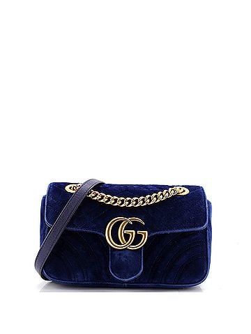 Gucci GG Marmont Flap Bag Matelasse Velvet Mini (view 1)