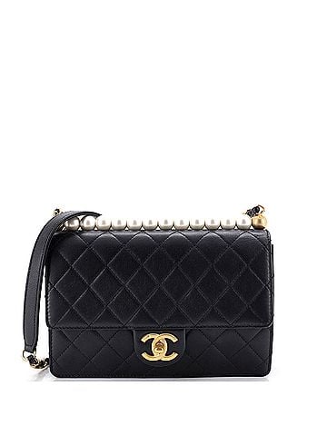 Chanel Chic Pearls Flap Bag Quilted Lambskin Small (view 1)