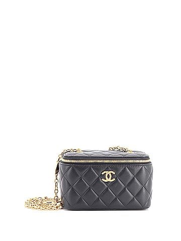 Chanel CC Enamel Pearl Charm Me Vanity Case with Chain Quilted Lambskin Small (view 1)
