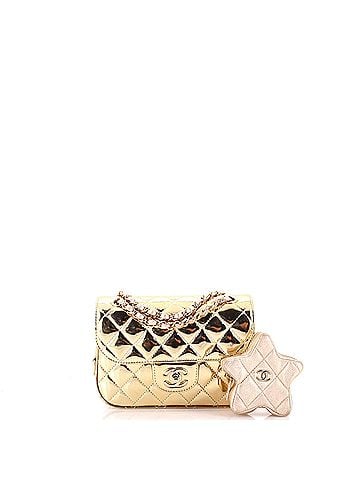 Chanel Hollywood Boulevard Flap Bag with Star Coin Purse Quilted Metallic Leather Mini (view 1)