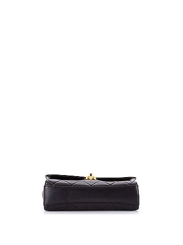 Chanel Crystal Logo Letters Chain Handle Flap Bag Quilted Lambskin Medium (view 2)
