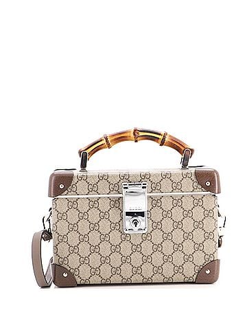 Gucci Bamboo Globe-Trotter Vanity Case GG Coated Canvas (view 1)
