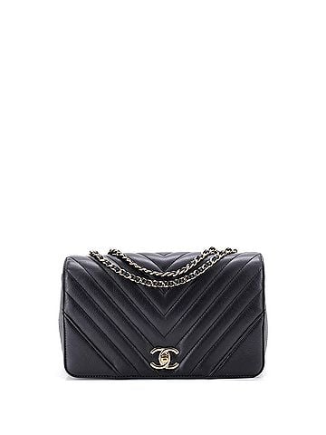 Chanel Statement Flap Bag Chevron Calfskin Small (view 1)