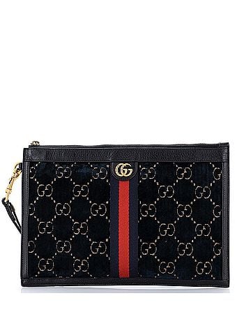 Gucci Ophidia Zip Pouch GG Velvet Large (view 1)