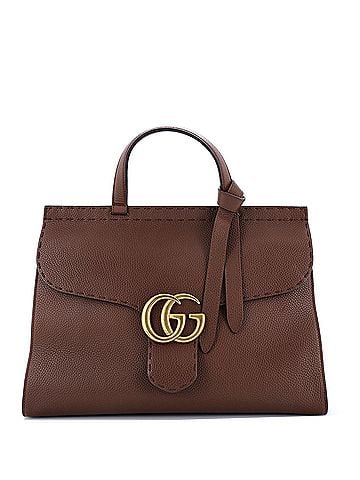 Gucci GG Marmont Top Handle Bag Leather Medium (view 1)