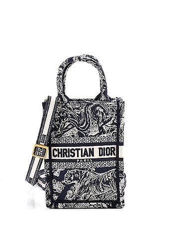 Christian Dior Book Tote Phone Bag Embroidered Canvas Mini (view 1)