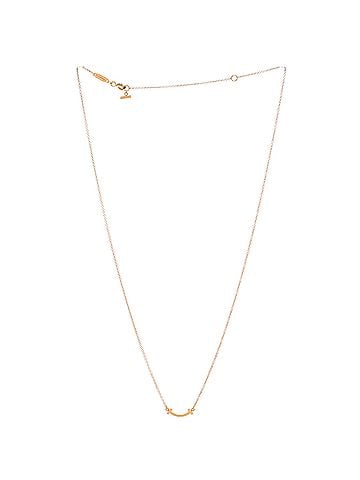 Tiffany & Co. T Smile Pendant Necklace 18K Rose Gold Mini (view 2)