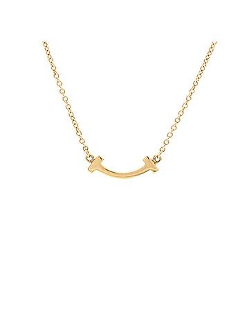 Tiffany & Co. T Smile Pendant Necklace 18K Yellow Gold Mini (view 1)