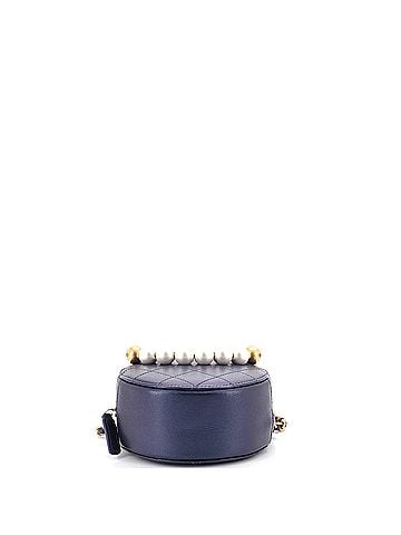 Chanel Chic Pearls Round Clutch with Chain Quilted Lambskin (view 2)