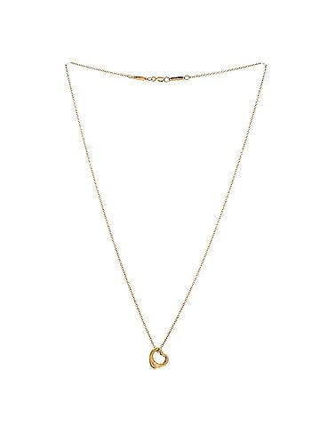 Tiffany & Co. Elsa Peretti Open Heart Pendant Necklace 18K Yellow Gold 11mm (view 2)