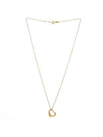Tiffany & Co. Elsa Peretti Open Heart Pendant Necklace 18K Yellow Gold 16mm (view 2)