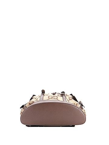 Gucci Double Pocket Belt Backpack Jumbo GG Canvas and Leather Large (view 2)